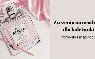 Różowy, satynowy materiał z wyciętym kształtem flakonu perfum i różowym ołówkiem.